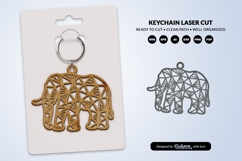 Geometric Savana Animal Keychain Laser Cut SVG Product Image 1