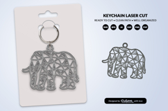 Geometric Savana Animal Keychain Laser Cut SVG Product Image 2