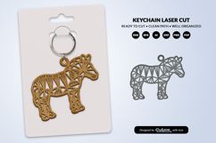 Geometric Savana Animal Keychain Laser Cut SVG Product Image 2