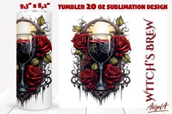 Gothic halloween tumbler wrap, wine quotes, witches brew Product Image 1