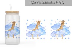 Giraffe Glass Can Sublimation | Animal Libbey Glass Can Product Image 1