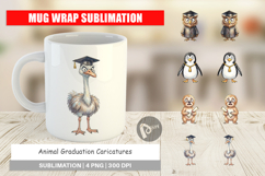 Funny Animal Graduation Mug Wrap Product Image 1