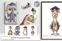 Chaotic Animal Graduation Digital Paper Product Image 1