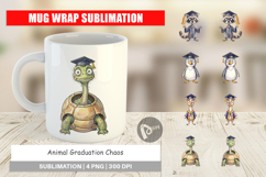 Chaotic Animal Graduation Mug Wrap Product Image 1