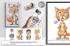 Chaotic Animal Graduation Digital Paper Product Image 1