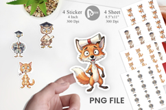Chaotic Animal Graduation Sticker Product Image 1