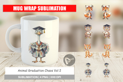 Chaotic Animal Graduation Mug Wrap Product Image 1