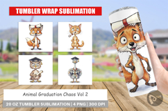Chaotic Animal Graduation Tumbler Product Image 1
