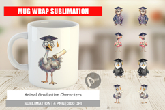 Messy Animal Graduation Mug Wrap Product Image 1