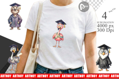 Messy Animal Graduation Sublimation Product Image 1