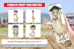 Messy Animal Graduation Tumbler Product Image 1