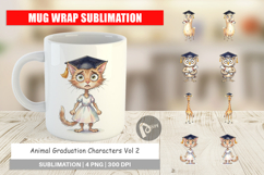 Messy Animal Graduation Mug Wrap Product Image 1