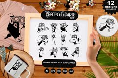 Animal Head Clipart Set With Sunflower Product Image 1