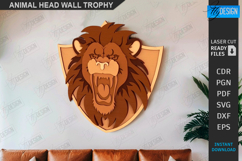 3D Animals Head Trophy Laser Cut Bundle | Layered Wall Decor Product Image 5