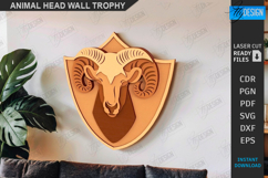 Animal Head Trophy Laser Cut |Layered Wall Decor| 3D Laser Product Image 1