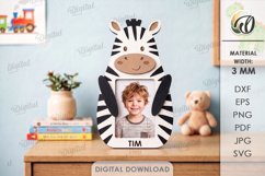 Hugging Animal Photo Frames Bundle Laser Cut. Kids SVG Product Image 13