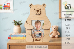 Hugging Animal Photo Frames Bundle Laser Cut. Kids SVG Product Image 6