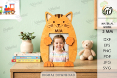 Hugging Animal Photo Frames Bundle Laser Cut. Kids SVG Product Image 7