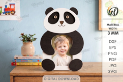 Hugging Animal Photo Frames Bundle Laser Cut. Kids SVG Product Image 8
