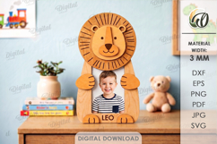 Hugging Animal Photo Frames Bundle Laser Cut. Kids SVG Product Image 11