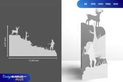 Animal in Hunt Folding Papercut Product Image 1