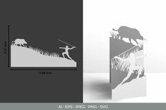 Boar Being Hunted Folding Papercut Product Image 1