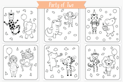 Jungle Animal Characters Birthday | Printable Coloring Pages Product Image 2