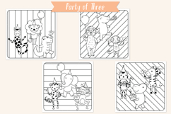 Jungle Animals Birthday Characters | Printable Coloring Page Product Image 3