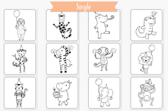 Jungle Animal Characters Birthday | Printable Coloring Pages Product Image 4