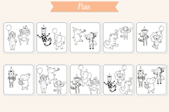 Jungle Animals Birthday Characters | Printable Coloring Page Product Image 5