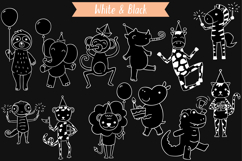 Hand-Drawn Jungle Animals Birthday Characters White Product Image 4