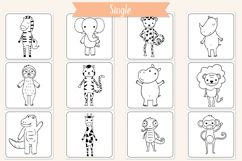 Jungle Animals Characters | Printable Kids Coloring Pages Product Image 4
