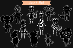 Hand-Drawn Jungle Animals Characters White Product Image 5