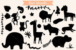 Jungle Animals Doodles | Hand Drawn Tropical leaves Product Image 3