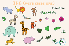Jungle Animals Stickers | Tropical leaves, Flowers Product Image 2