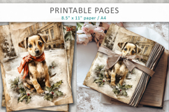 Christmas old paper, vintage animals Product Image 3