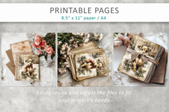 Christmas old paper, vintage animals Product Image 5