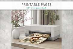 Christmas old paper, vintage animals Product Image 8