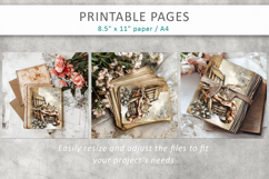 Christmas junk journal, vintage animals old paper Product Image 8