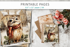 Christmas junk journal, watercolor paper Product Image 6