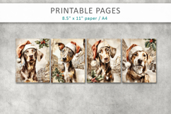 Christmas junk journal, dog old paper Product Image 2