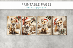 Christmas junk journal, fox old paper Product Image 2