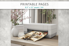 Christmas junk journal, fox old paper Product Image 8