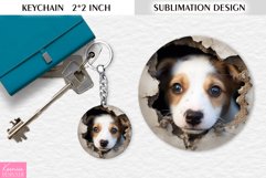 3d Cartoon Animal|Keychain Sublimation Design|Puppy Product Image 1