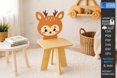 Animal Kids Chair Laser Cut Bundle | Children Furniture SVG Product Image 2