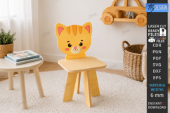 Animal Kids Chair Laser Cut Bundle | Children Furniture SVG Product Image 5