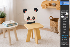 Animal Kids Chair Laser Cut Bundle | Children Furniture SVG Product Image 6