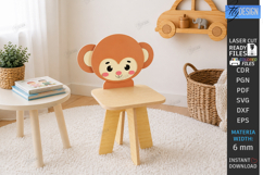 Animal Kids Chair Laser Cut Bundle | Children Furniture SVG Product Image 7