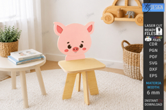 Animal Kids Chair Laser Cut Bundle | Children Furniture SVG Product Image 8