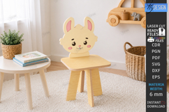 Animal Kids Chair Laser Cut Bundle | Children Furniture SVG Product Image 9